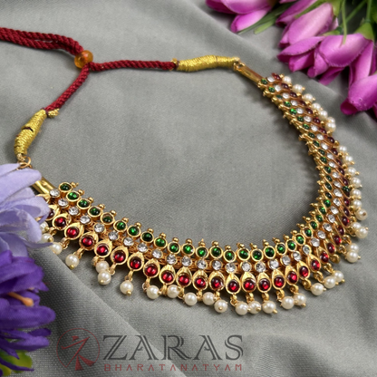 Bharatanatyam Dance Jewellery - Flower Necklace RG Kemp image 0