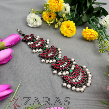Bharatanatyam Dance Jewellery Black - 5 Step Leaf Netti Chutti RG Kemp CS image 1