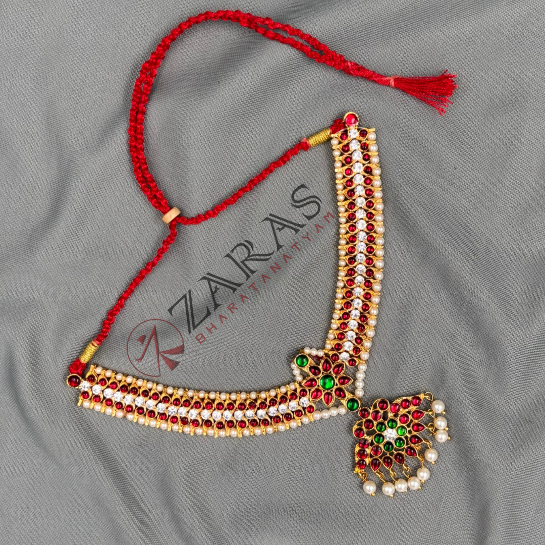 Bharatanatyam Dance Jewellery - Necklace White CS RG Kemp Le image 3