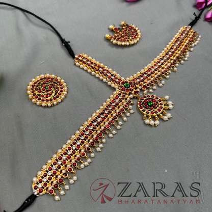 Bharatanatyam Dance Jewellery - Headset D Manga RG Kemp Beads CS Me image 2
