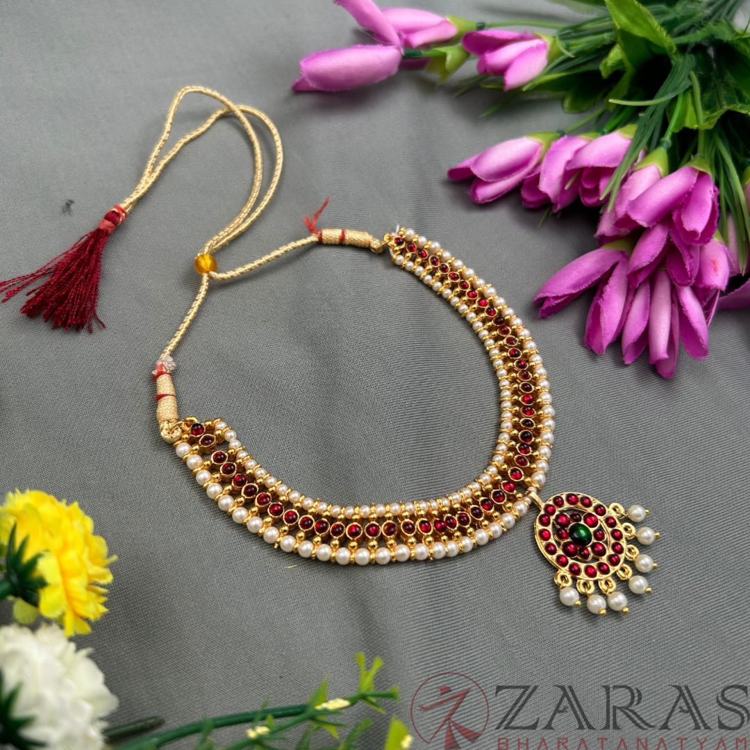 Bharatanatyam Dance Jewellery - Balls Necklace RG Kemp Pen image 1
