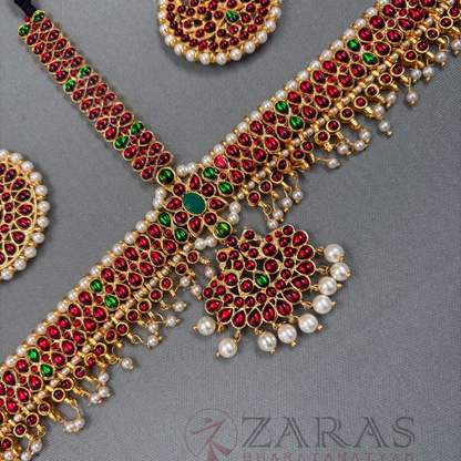 Bharatanatyam Dance Jewellery - Headset Thilagam RG Kemp Beads CS image 2