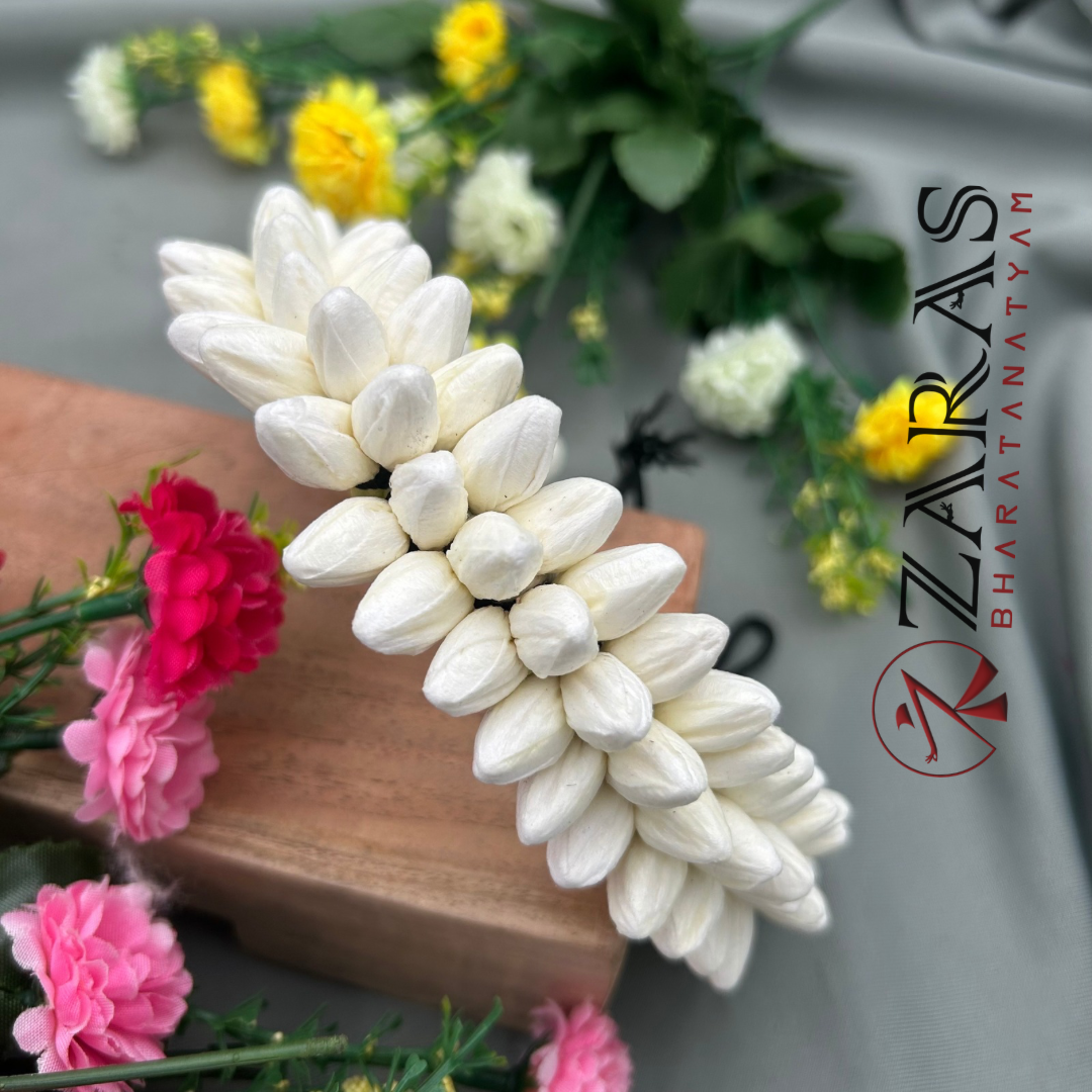 Bharatanatyam Dance Flower - Full White Individual Flower ( SPL) Looks Like Original Jasmine image 1