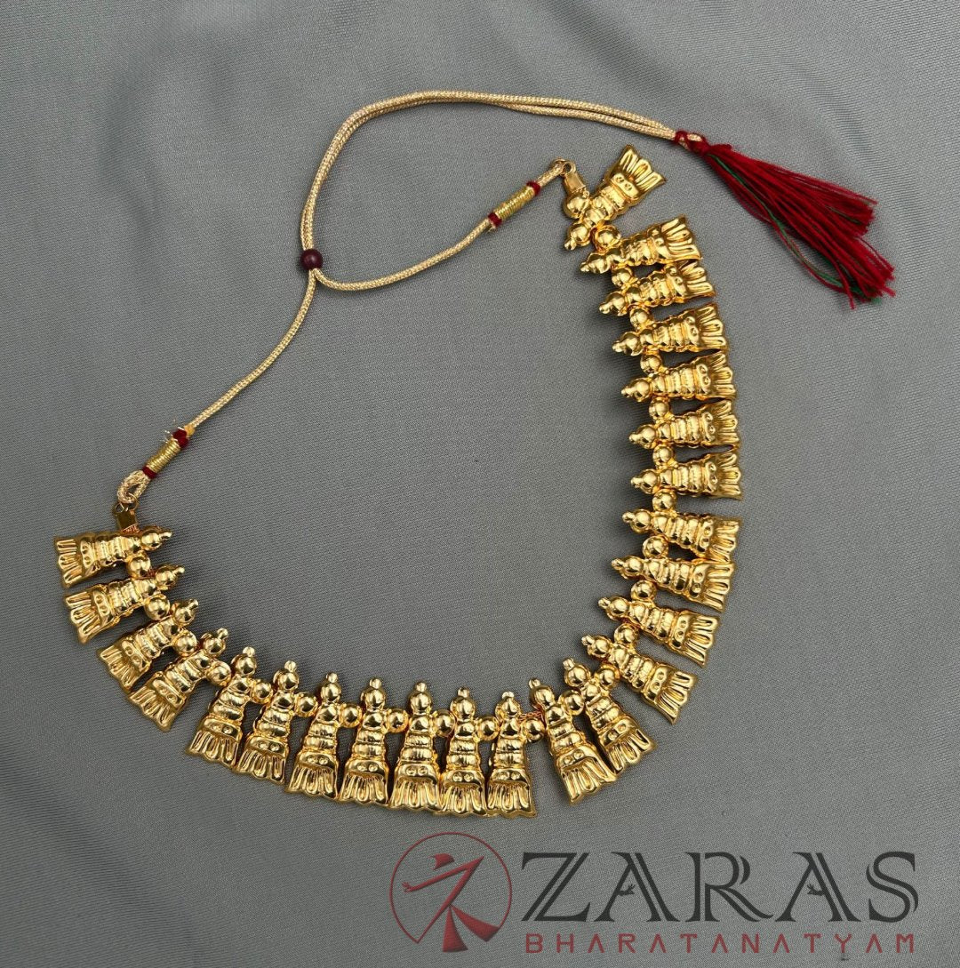 Bharatanatyam Dance Jewellery - Necklace Thali chain Design Full Gold image 0