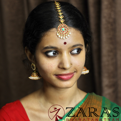 Bharatanatyam Dance Jewellery - V Round RG Kemp Netti Chutti image 1