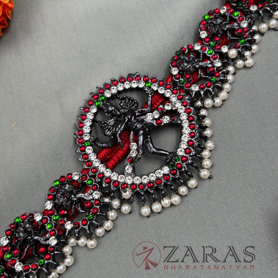 Bharatanatyam Dance Jewellery Black - Nadaraj RG Kemp CS Hip Belt (Ottiyanam) image 1