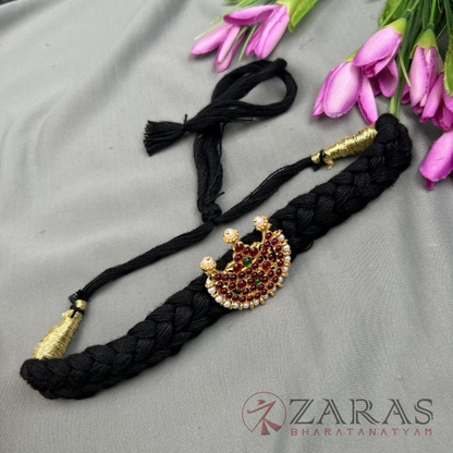 Bharatanatyam Dance Jewellery Necklace - Moon RG Kemp Black Thread Type image 1