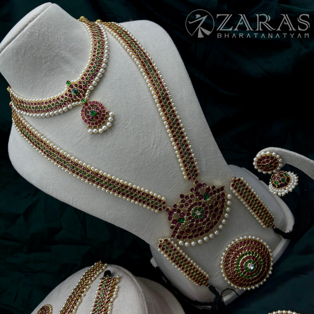 Bharatanatyam Dance Premium Jewellery Full Set - Sow RG Kemp CSG image 1