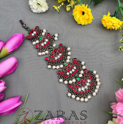 Bharatanatyam Dance Jewellery Black - 5 Step Leaf Netti Chutti RG Kemp CS image 0