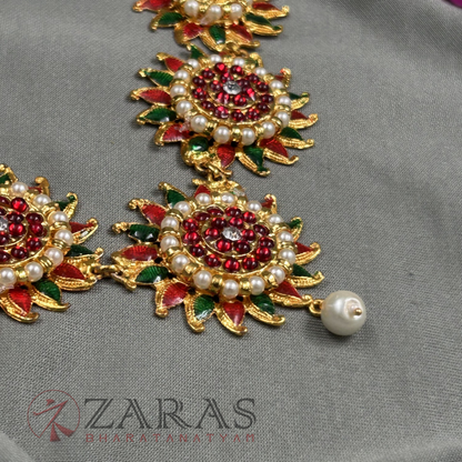 Bharatanatyam Dance Jewellery - Necklace Flower RG Kemp image 1