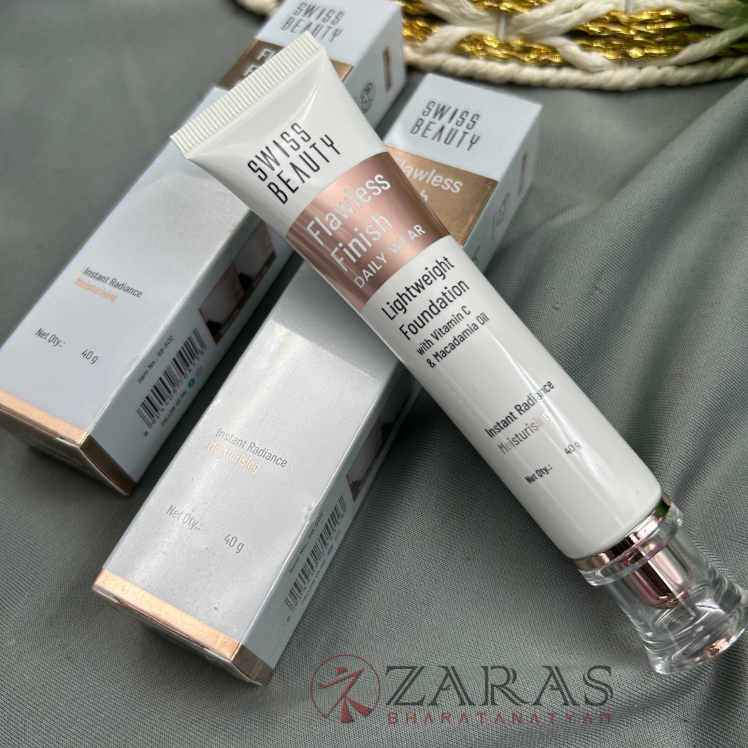 Bharatanatyam Dance Makeup Products - Flawless Finish Foundation (Swiss Beauty) image 2