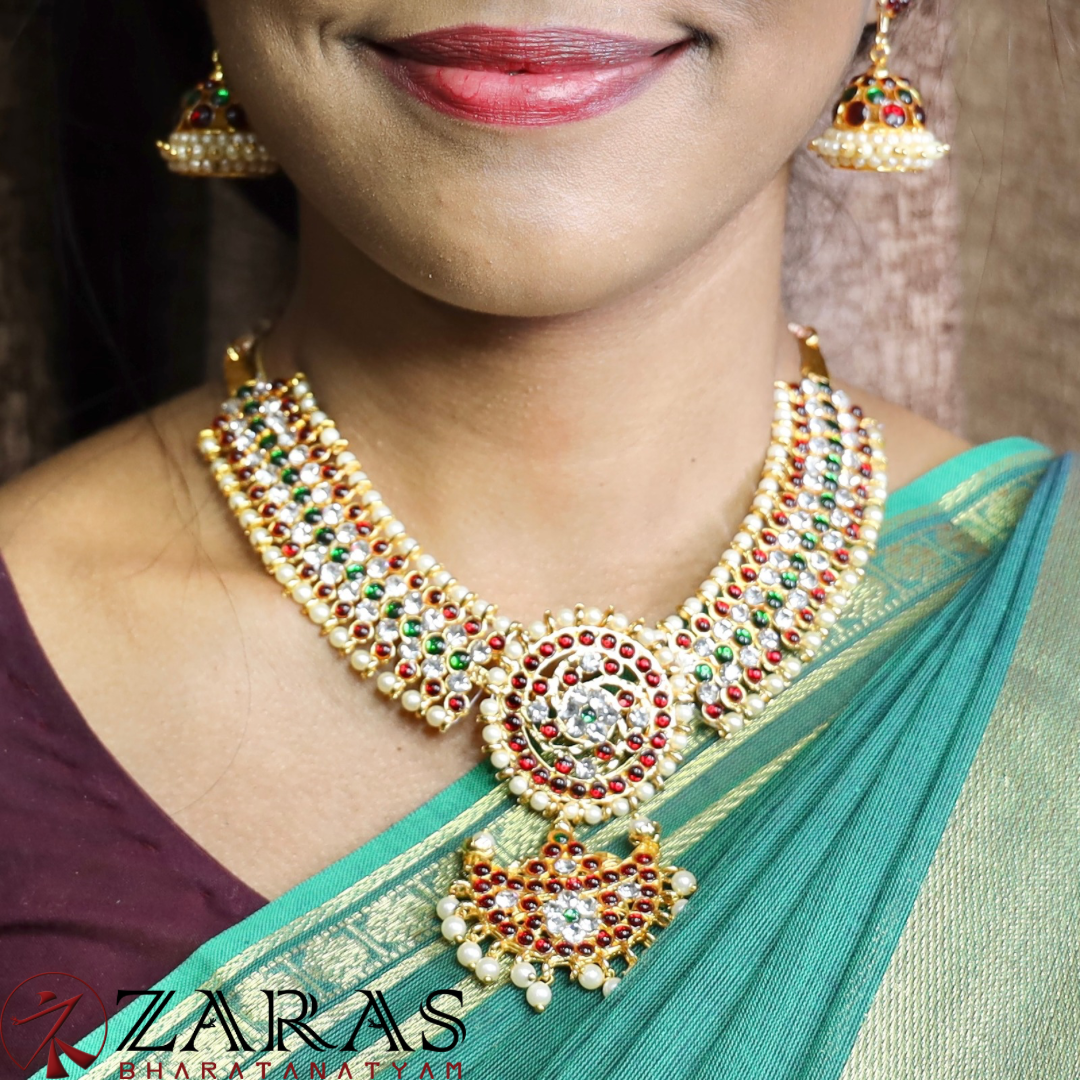 Bharatanatyam Dance Jewellery - Necklace Sun & Moon Design CS RG Kemp image 0