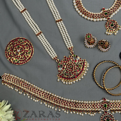 Bharatanatyam Dance Jewellery - Round & V Full Set RG Kemp image 2