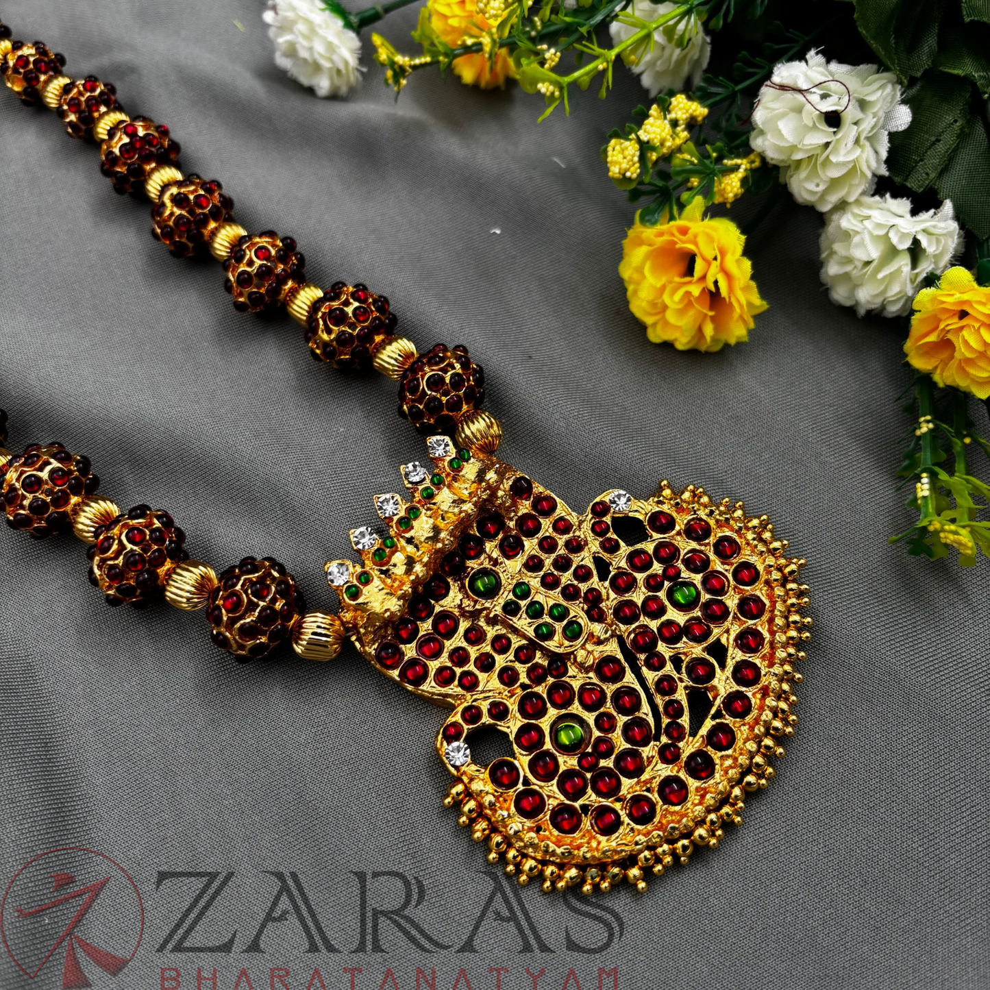 Bharatanatyam Dance Jewellery - Haaram Snake & Rudraksha RG Kemp image 0