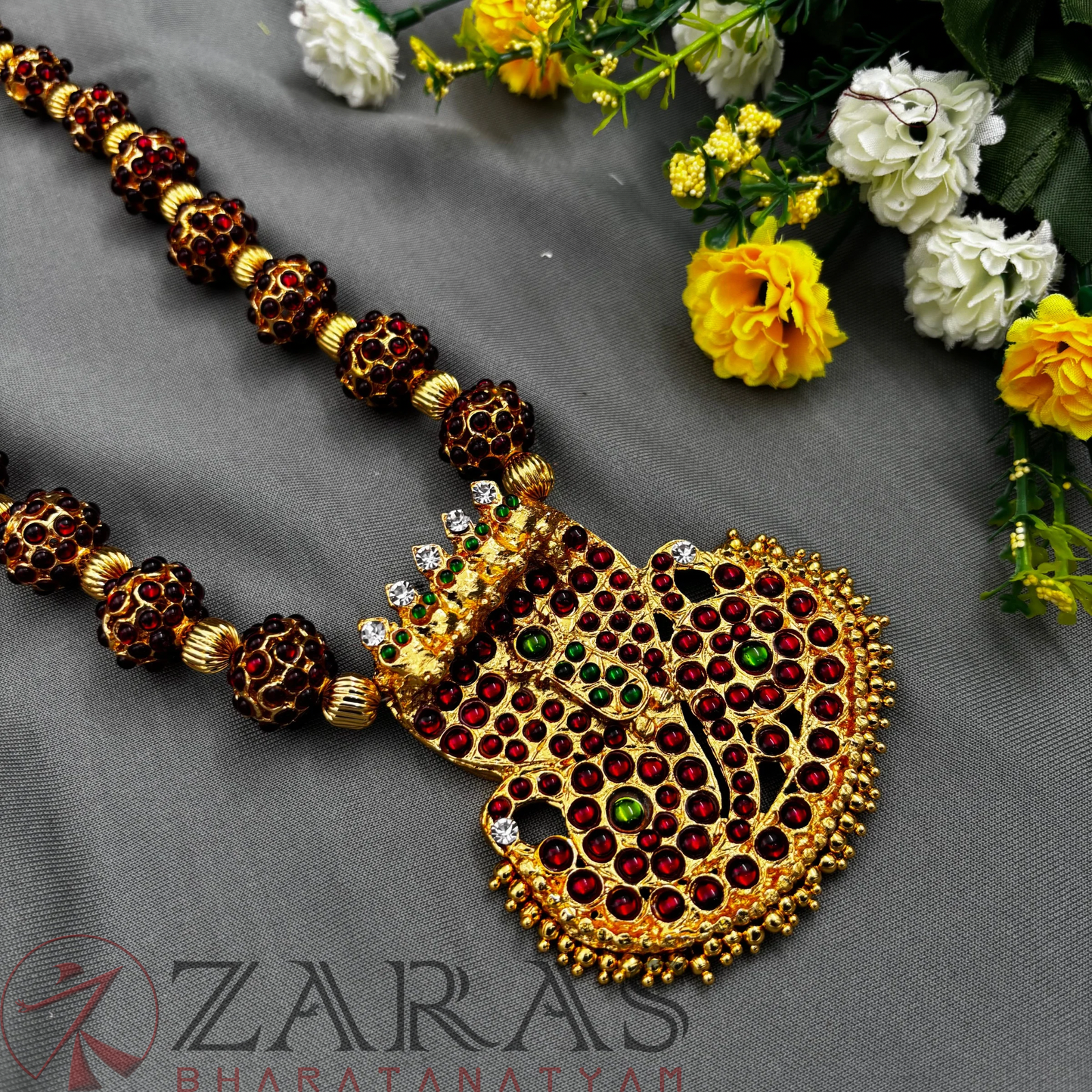 Bharatanatyam Dance Jewellery - Haaram Snake & Rudraksha RG Kemp image 0