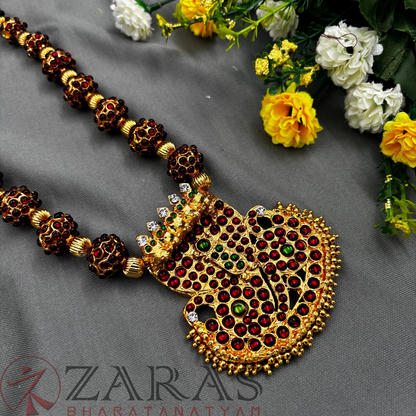 Bharatanatyam Dance Jewellery - Haaram Snake & Rudraksha RG Kemp image 0