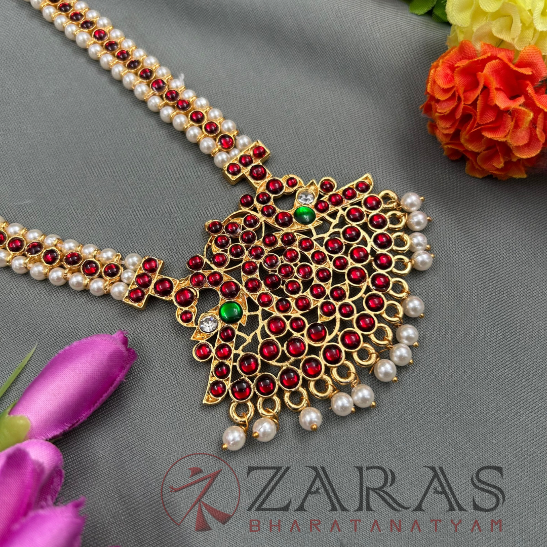 Bharatanatyam Dance Jewellery - Padak Beads RG Kemp Haaram M image 1