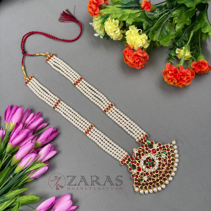 Bharatanatyam Dance Jewellery Haaram - 4L Balls Padak RG Kemp Maalai / Long image 0