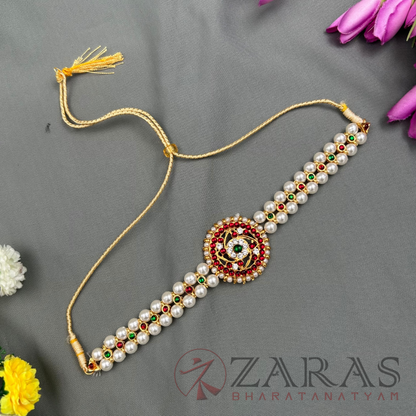 Bharatanatyam Dance Jewellery - 2 Line Balls Necklace RG Kemp Choker Type image 0