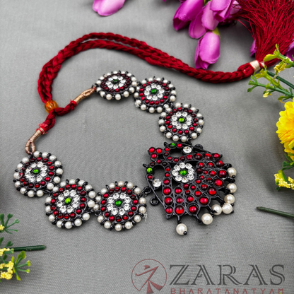 Bharatanatyam Dance Jewellery Black - Necklace Round Pea RG Kemp CS pearls image 1
