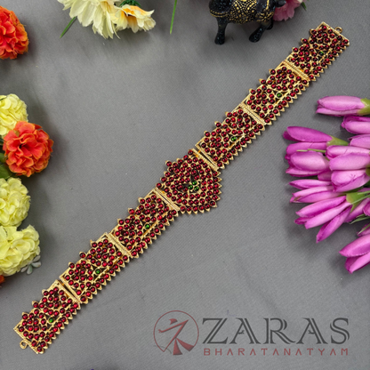Bharatanatyam Dance Jewellery - Gold Box Lakshmi Hip Belt CS (Ottiyanam) image 0