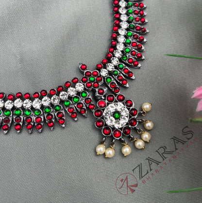 Bharatanatyam Dance Jewellery Black - Necklace Kutchi RG Kemp CS pearls image 0