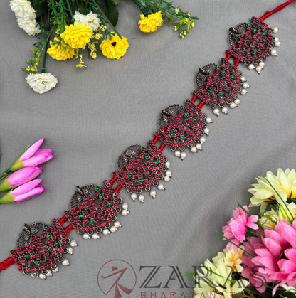 Bharatanatyam Dance Jewellery Black - RG Kemp Nadaraj Hip Belt (Ottiyanam) image 1