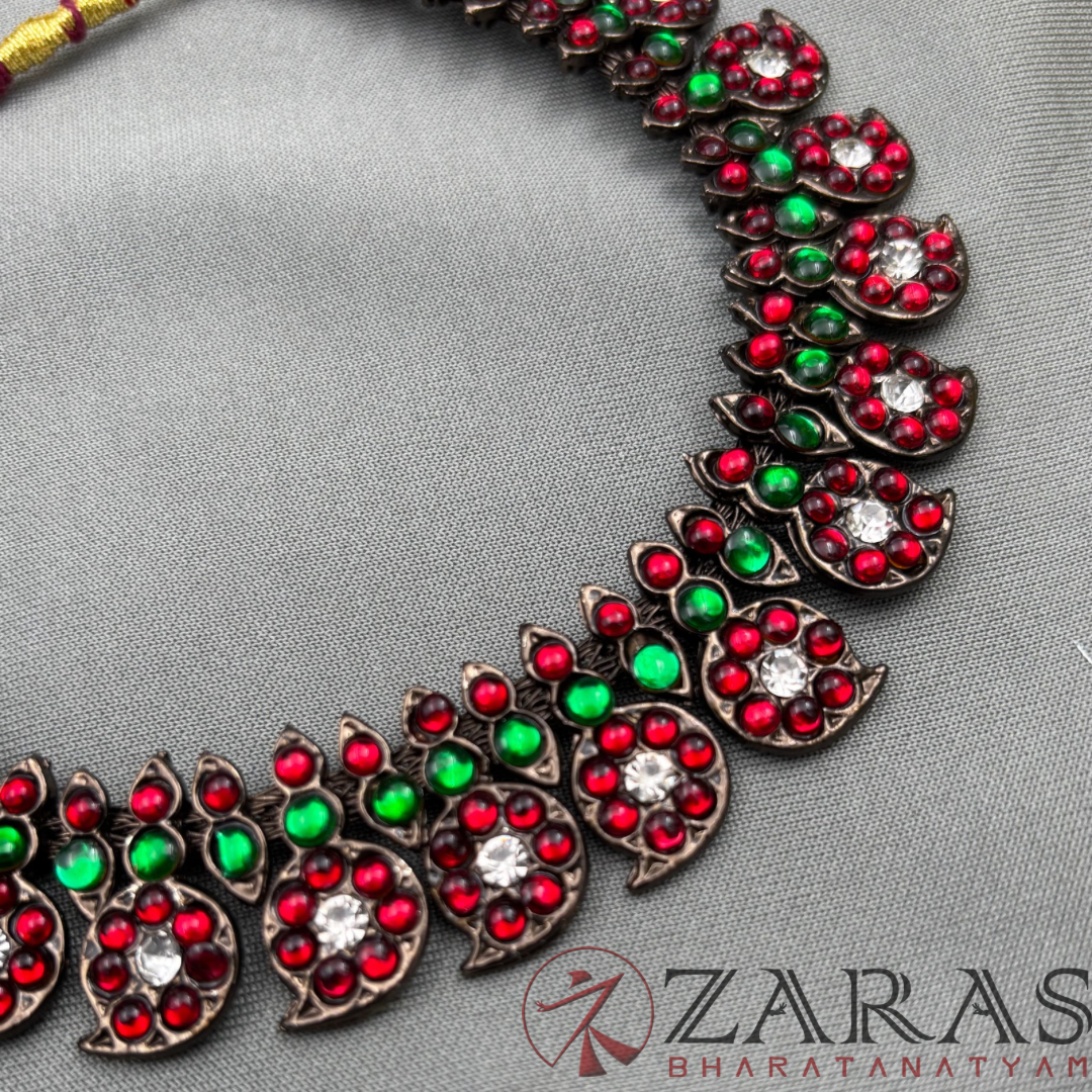 Bharatanatyam Dance Jewellery Black - Necklace Manga Design RG Kemp CS image 0