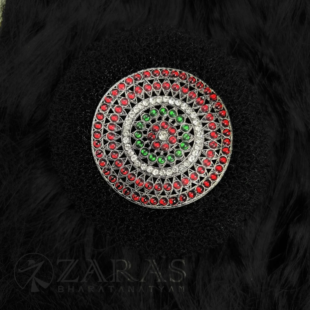 Bharatanatyam Dance Jewellery Black - Rakodi Flower RG Kemp CS image 0