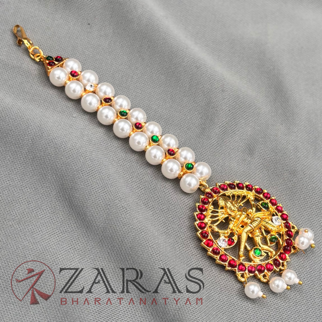 Bharatanatyam Dance Jewellery - Round Nadaraj RG Kemp Netti Chutti image 3