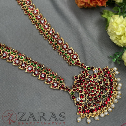 Bharatanatyam Dance Jewellery - 4 Lines Beads Box RG Kemp Pe Rou (Muthu Maalai) image 2