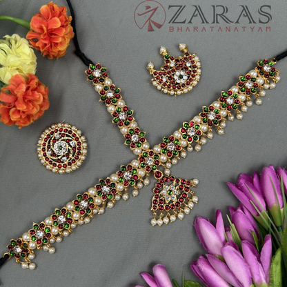 Bharatanatyam Dance Jewellery - Headset Flower Design CS RG Kemp image 0