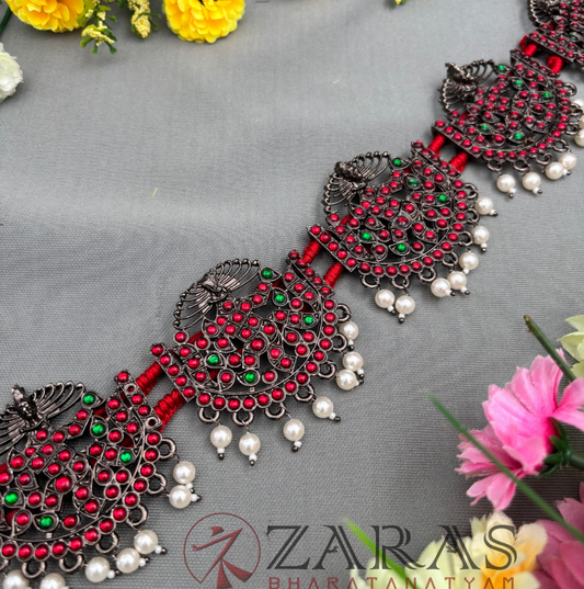 Bharatanatyam Dance Jewellery Black - RG Kemp Nadaraj Hip Belt (Ottiyanam) image 0