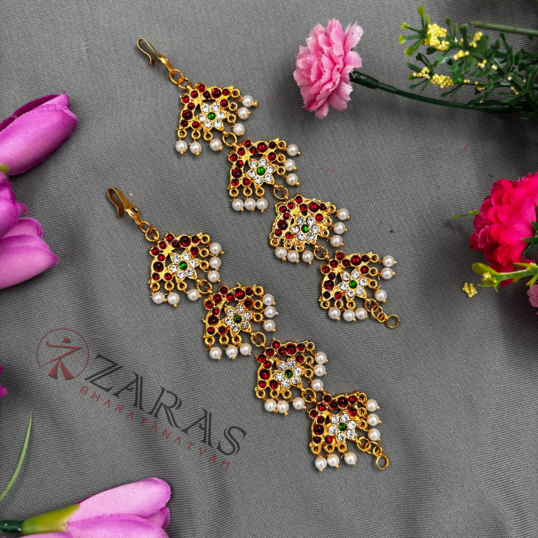 Bharatanatyam Dance Jewellery - Maatal 4 Step Leaf CS RG Kemp image 0