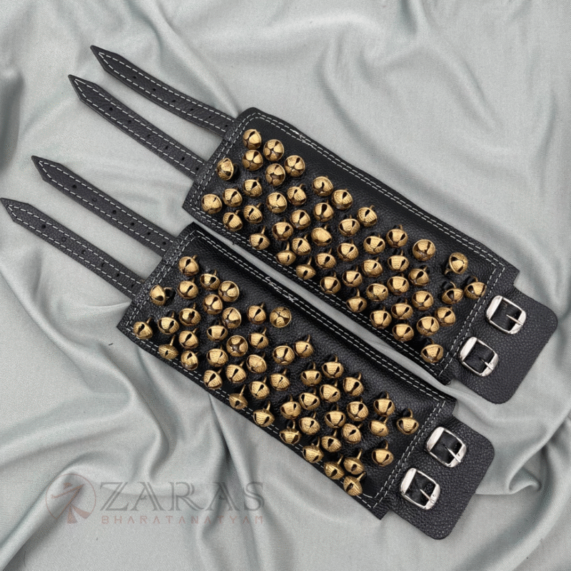 Traditional ghungroo for Bharatanatyam performances, Durable anklets for classical dance practice.