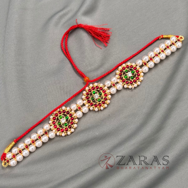 Bharatanatyam Dance Jewellery - 2L Beads Choker / Necklace 3S Kemp CS - Image 2