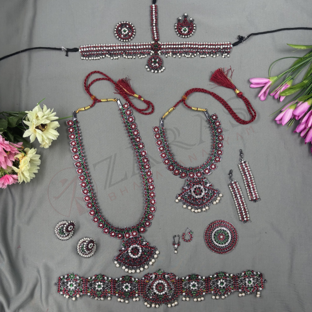 Bharatanatyam Dance Jewellery Kemp Set Bharatanatyam Dance Jewellery Kemp Set