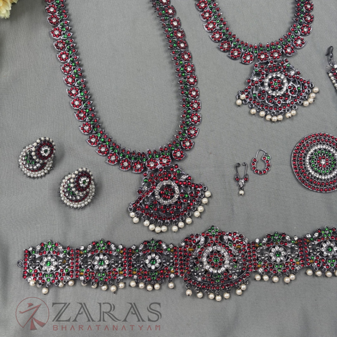 Bharatanatyam Dance Jewellery Kemp Set Bharatanatyam Dance Jewellery Kemp Set