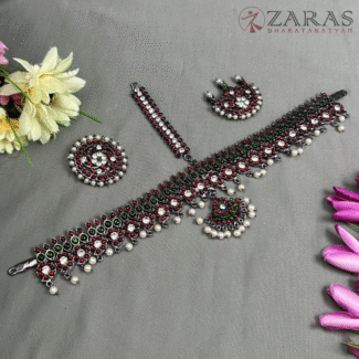 Bharatanatyam Dance Jewellery Black - Headset Manga RG Kemp CS