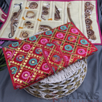 Bharatanatyam Dance Jewellery Bag / Organiser Foldable - No :31