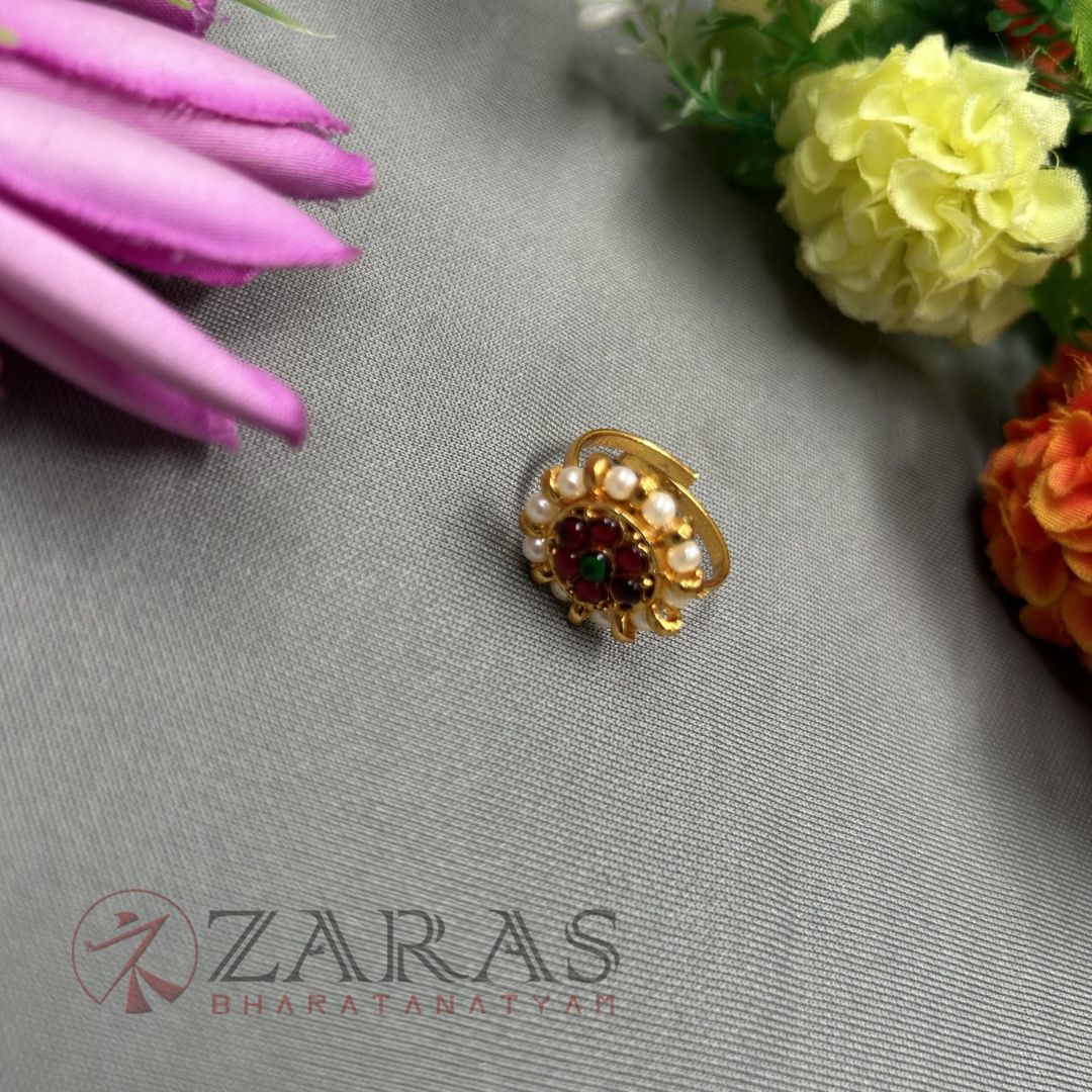 Bharatanatyam dance jewellery ring
