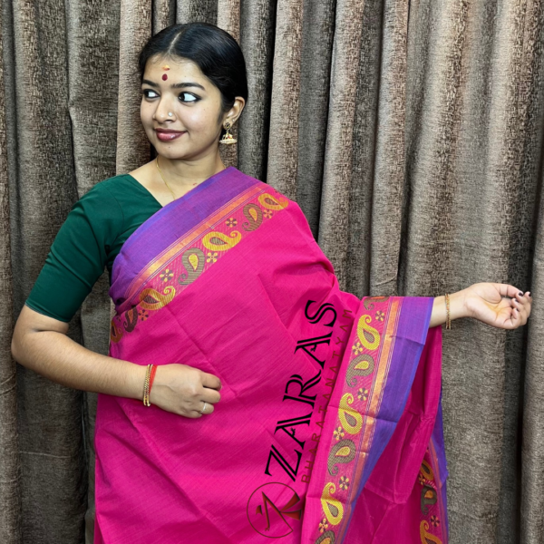 Lightweight Bharatanatyam saree for rehearsal, Traditional Bharatanatyam saree.