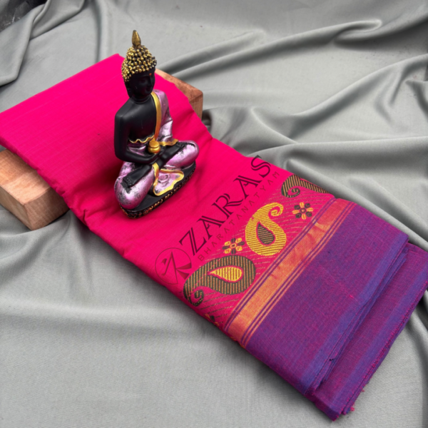 Lightweight Bharatanatyam saree for rehearsal, Traditional Bharatanatyam saree.