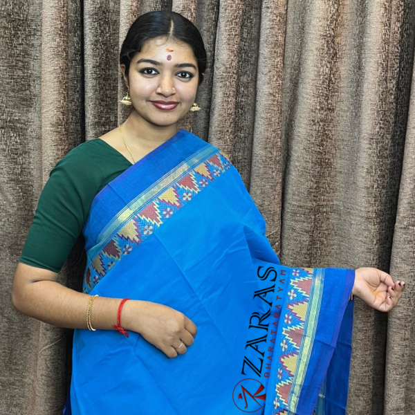 Lightweight Bharatanatyam saree for rehearsal, Traditional Bharatanatyam saree.