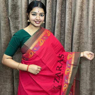 Lightweight Bharatanatyam saree for rehearsal, Traditional Bharatanatyam saree.
