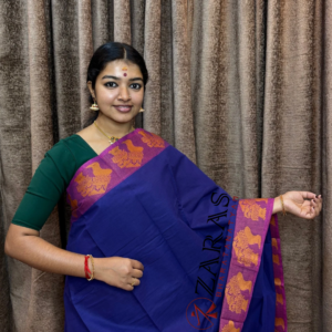 Lightweight Bharatanatyam saree for rehearsal, Traditional Bharatanatyam saree.