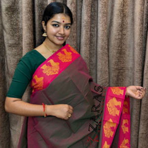 Lightweight Bharatanatyam saree for rehearsal, Traditional Bharatanatyam saree.