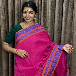 Lightweight Bharatanatyam saree for rehearsal, Traditional Bharatanatyam saree.