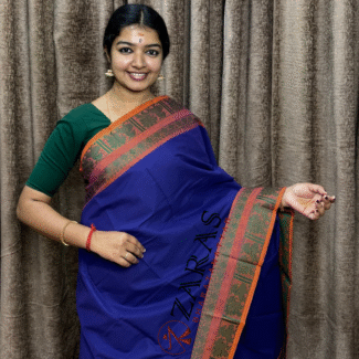 Lightweight Bharatanatyam saree for rehearsal, Traditional Bharatanatyam saree.