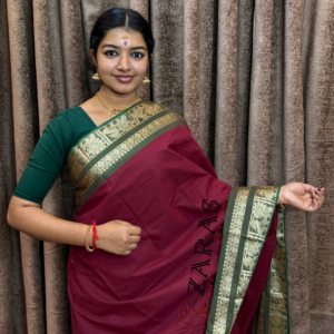 Lightweight Bharatanatyam saree for rehearsal, Traditional Bharatanatyam saree.